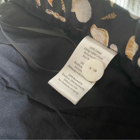 Rachel Antonoff Birdie Slim Straight Black Seashell Print Cigarette Pants 0 EUC - Picture 8 of 13